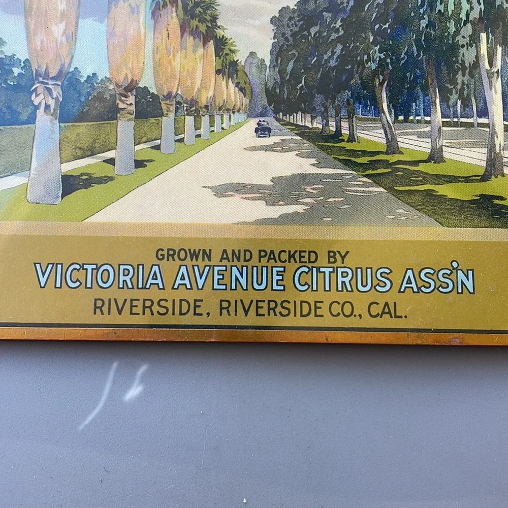 Avenue Orange Crate label Riverside County California Victoria Euclid Avenue - Picture 2 of 5